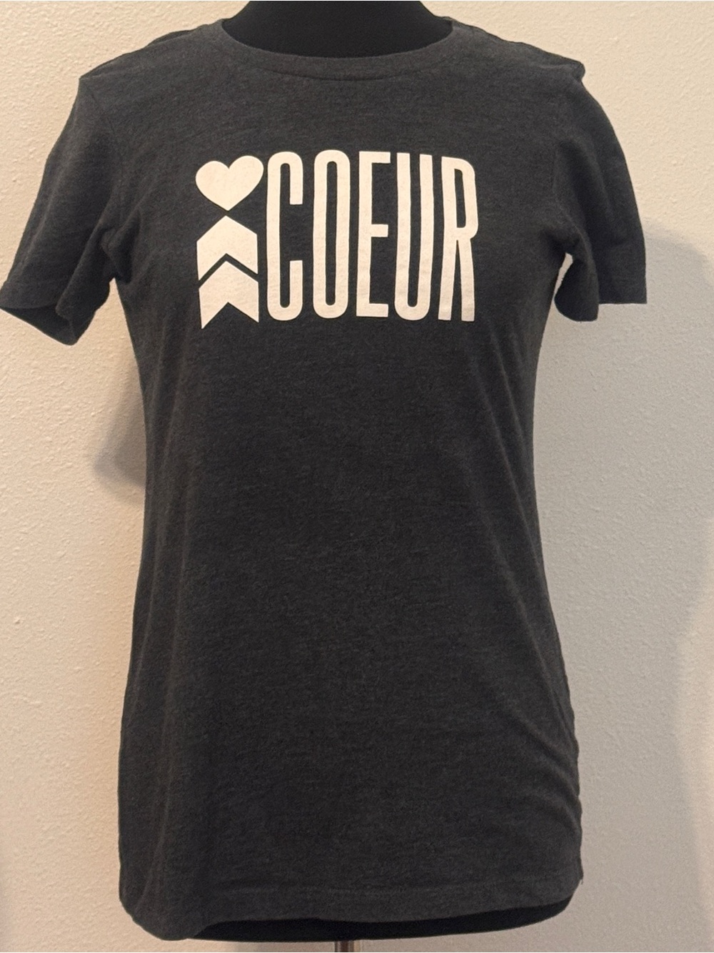 Coeur Triathlon Women's Gray Graphic T Shirt Medium Running Cycling Fitness Tee